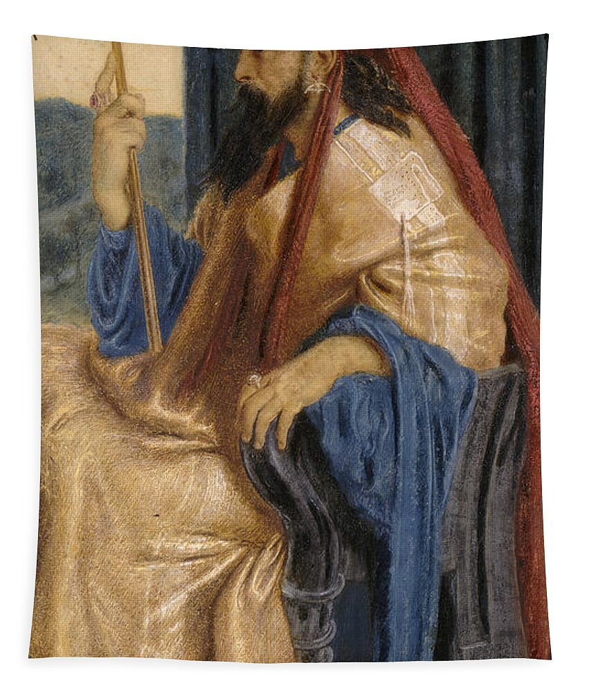 Simeon Solomon Tapestry featuring the painting King Solomon #3 by Simeon Solomon