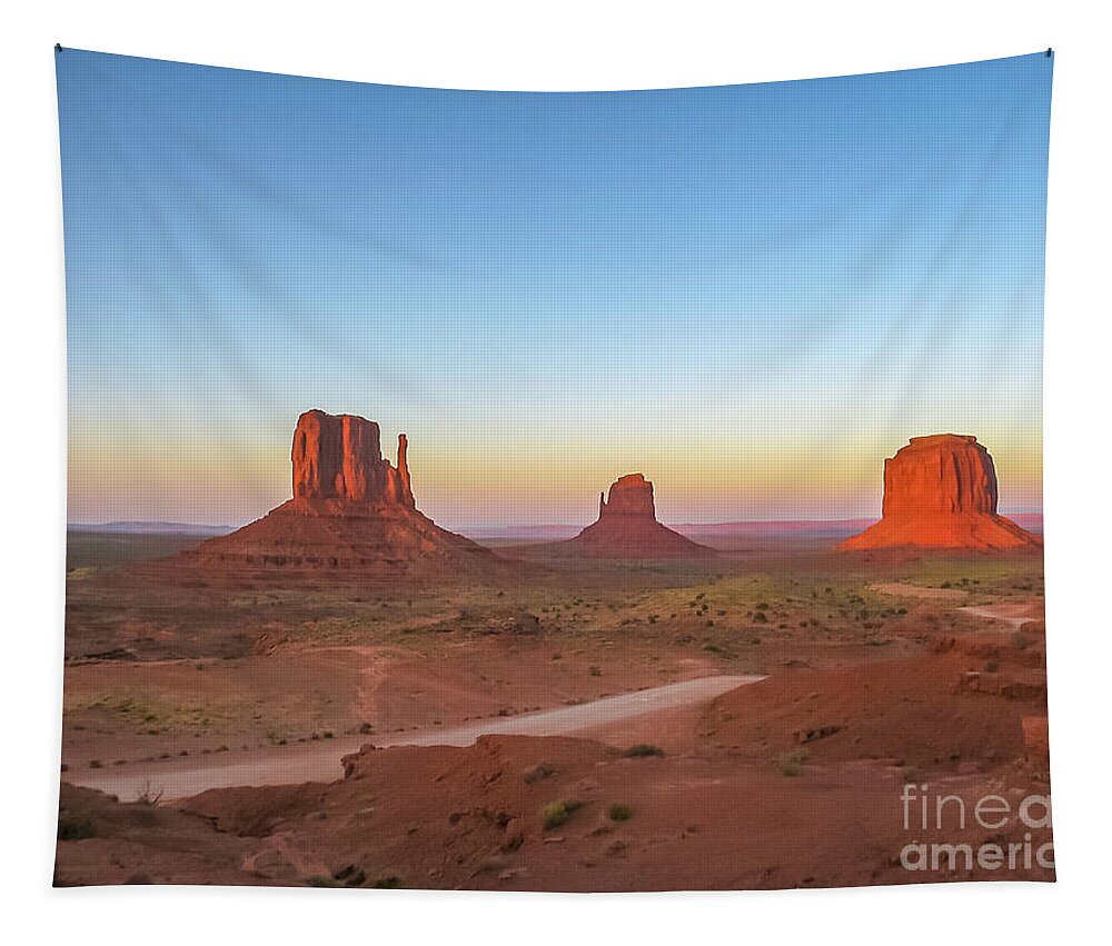 American Tapestry featuring the photograph Monument Valley #2 by Benny Marty