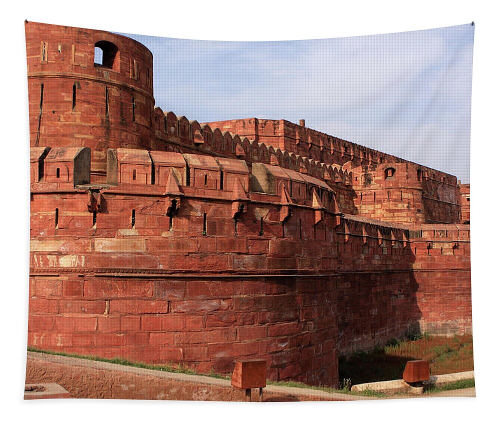Agra Tapestry featuring the photograph Red Fort, Agra, India #2 by Aidan Moran