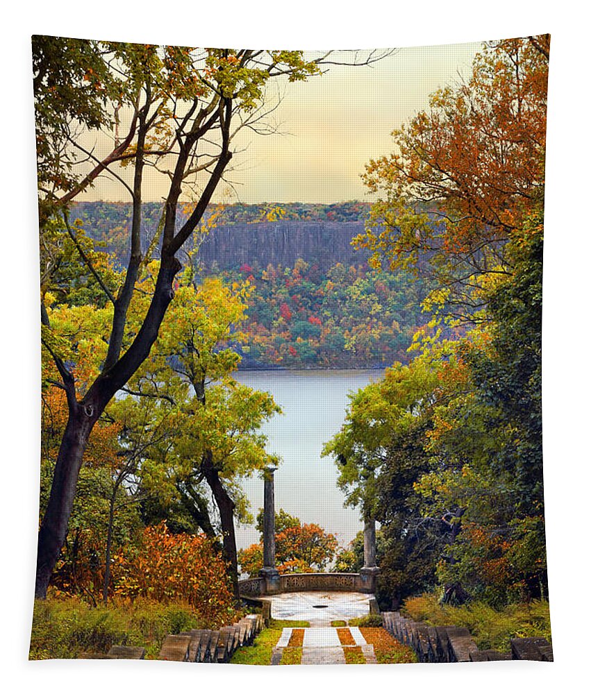 Untermyer Garden Tapestry featuring the photograph The Vista Steps by Jessica Jenney