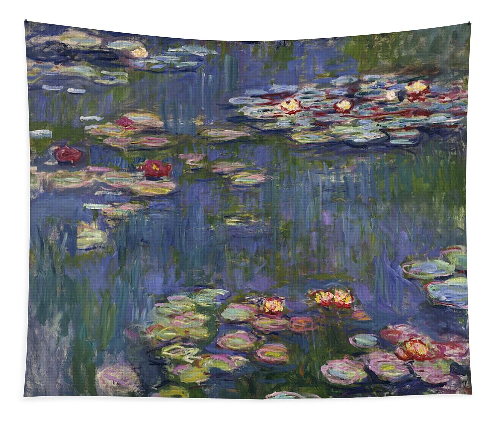 Monet Tapestry featuring the painting Water Lilies, 1916 by Claude Monet