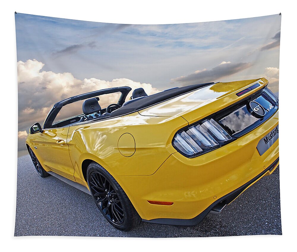 Ford Mustang Tapestry featuring the photograph 2016 RHD Mustang GT by Gill Billington