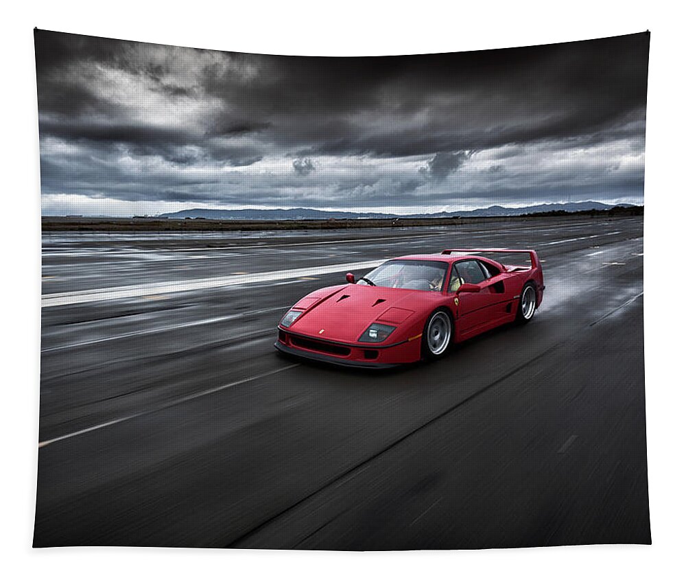 Ferrari Tapestry featuring the photograph #Ferrari #F40 #Print #21 by ItzKirb Photography