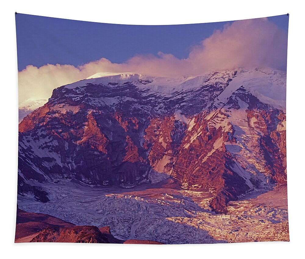 2m4862e Tapestry featuring the photograph 2M4862E Willis Wall Mt. Rainier by Ed Cooper Photography