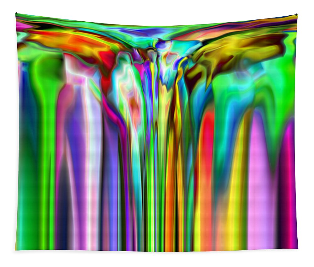 Abstract Tapestry featuring the digital art 2X1 Abstract 320 by Rolf Bertram