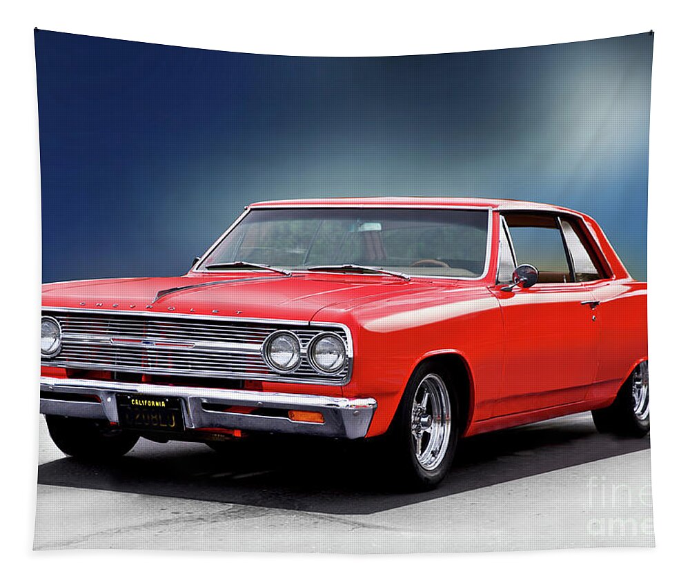 Automobile Tapestry featuring the photograph 1965 Chevelle Malibu #3 by Dave Koontz