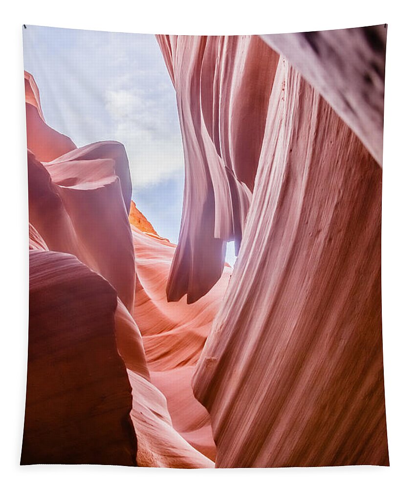 Usa Tapestry featuring the photograph Antelope Canyon #3 by SAURAVphoto Online Store