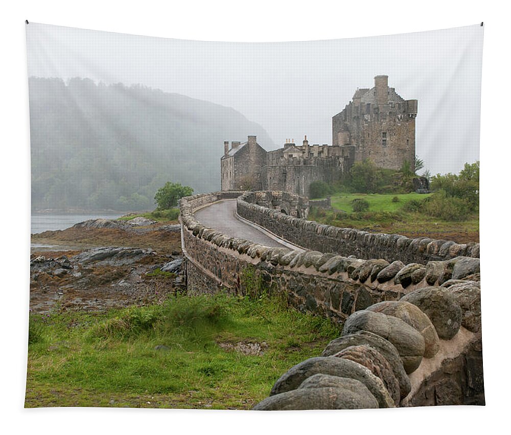 Landscape Tapestry featuring the photograph Eilean Donan Castle by Michalakis Ppalis