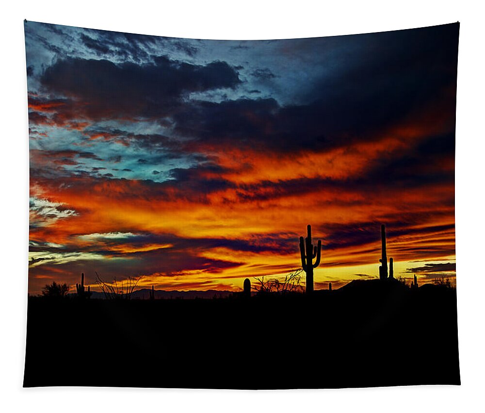Sunset Tapestry featuring the photograph Fire Sky #3 by Saija Lehtonen