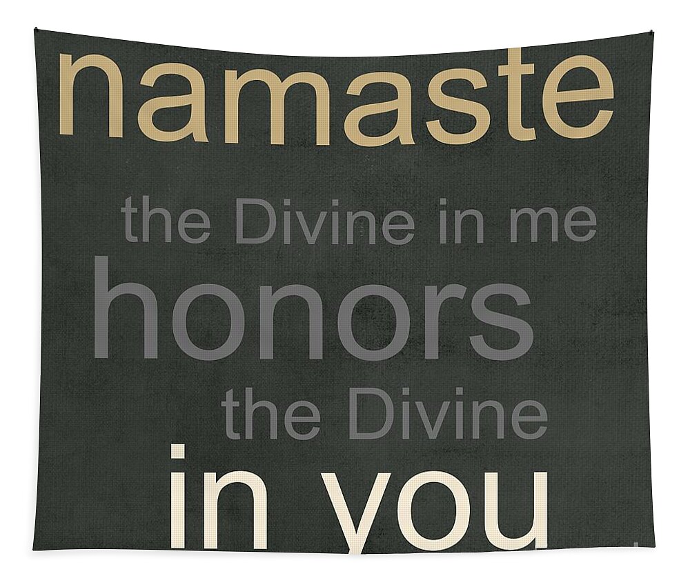 Namaste Tapestry featuring the mixed media Namaste #3 by Linda Woods