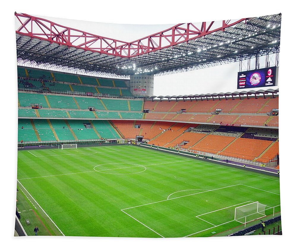 Empty Tapestry featuring the photograph San Siro Stadium #3 by Valentino Visentini