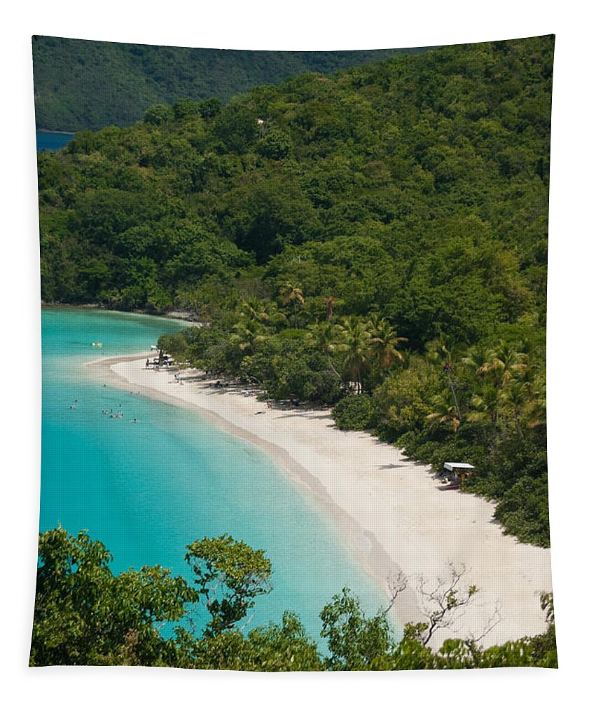Virgin Islands Tapestry featuring the photograph View of Trunk Bay on St John - United States Virgin Islands #3 by Anthony Totah