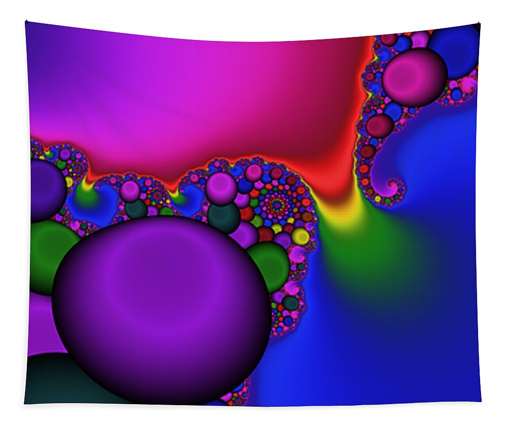 Bonbons Tapestry featuring the digital art 3X1 Abstract 914 by Rolf Bertram