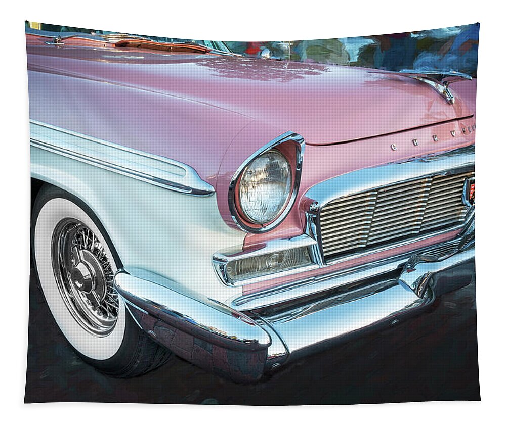 1956 Chrysler Tapestry featuring the photograph 1956 Chrysler New Yorker Newport  #4 by Rich Franco