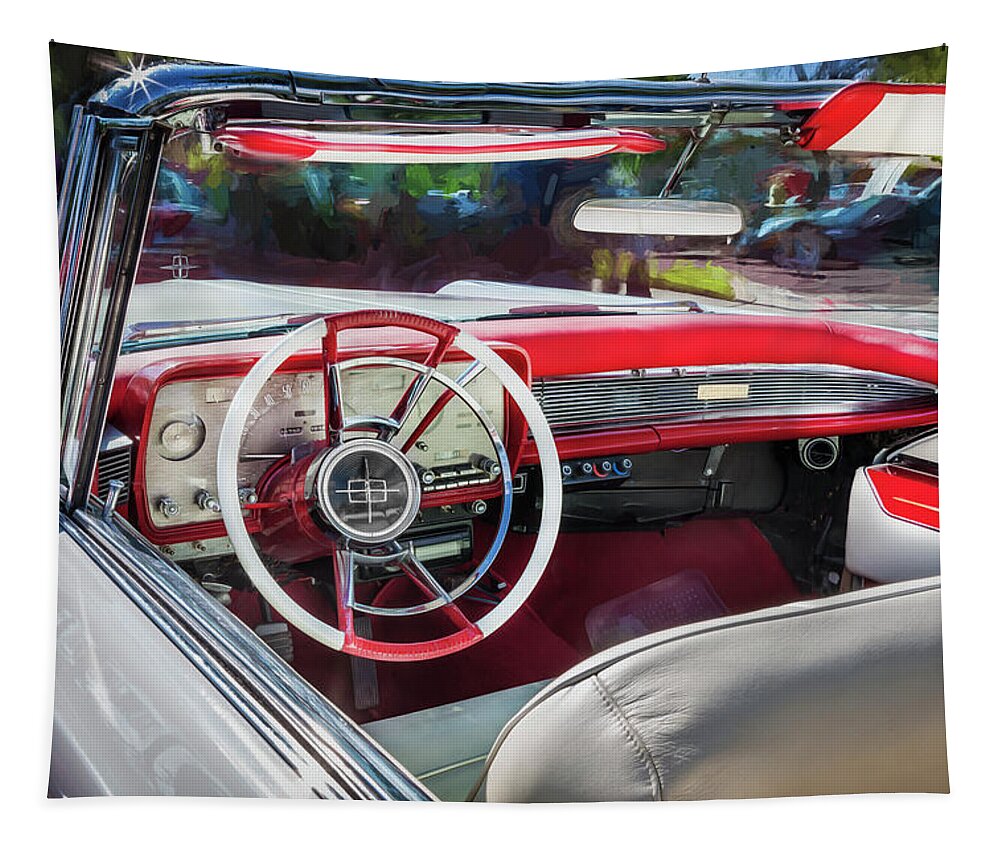 1959 Lincoln Tapestry featuring the photograph 1959 Lincoln Continental Town Car MK IV Painted #5 by Rich Franco