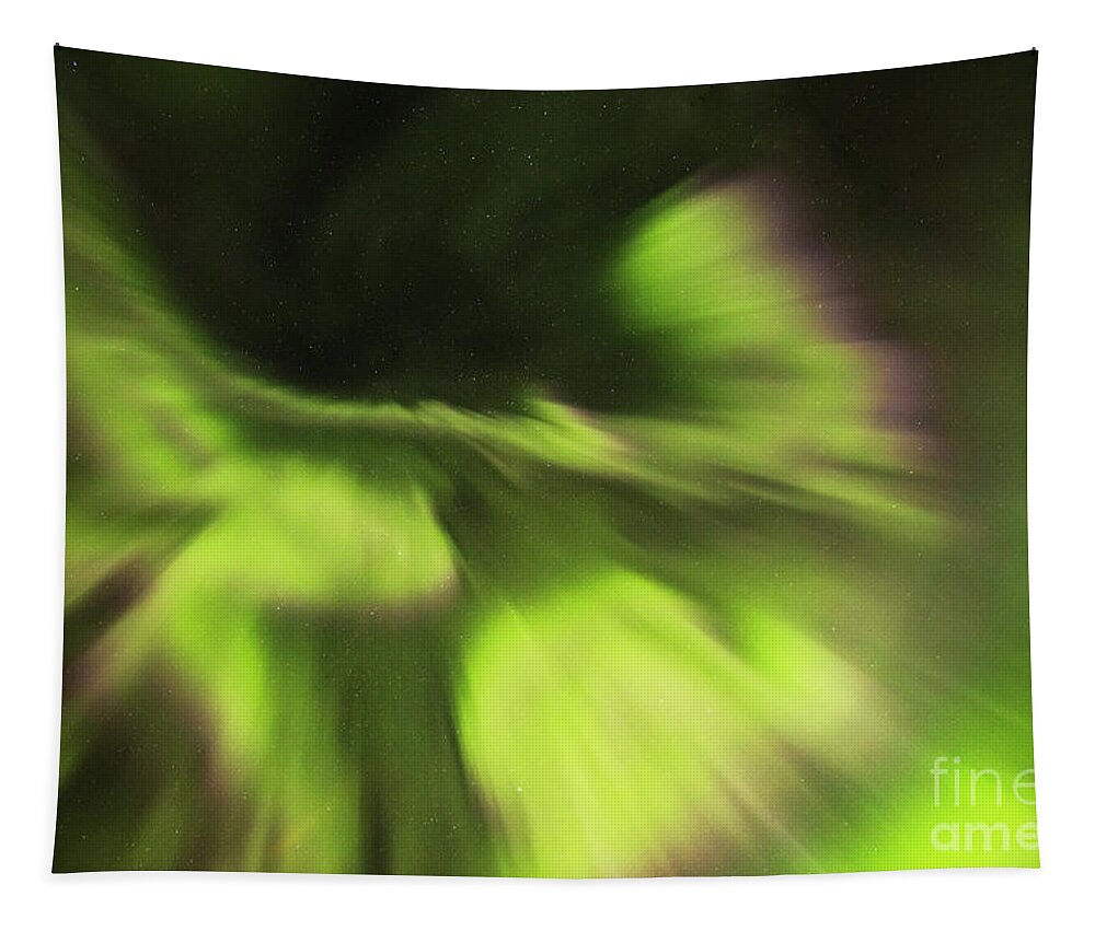 Iceland Tapestry featuring the photograph Abstract Aurora #4 by Gunnar Orn Arnason