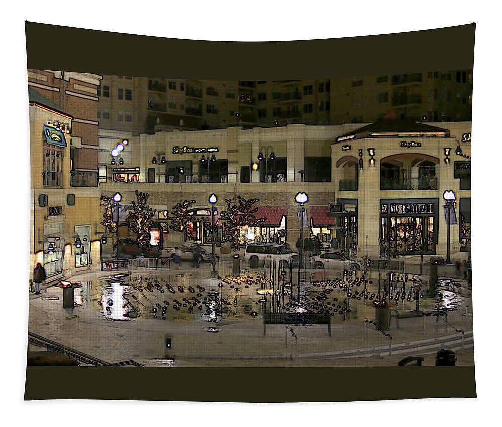 Mall Tapestry featuring the digital art After Closing #4 by Gary Baird
