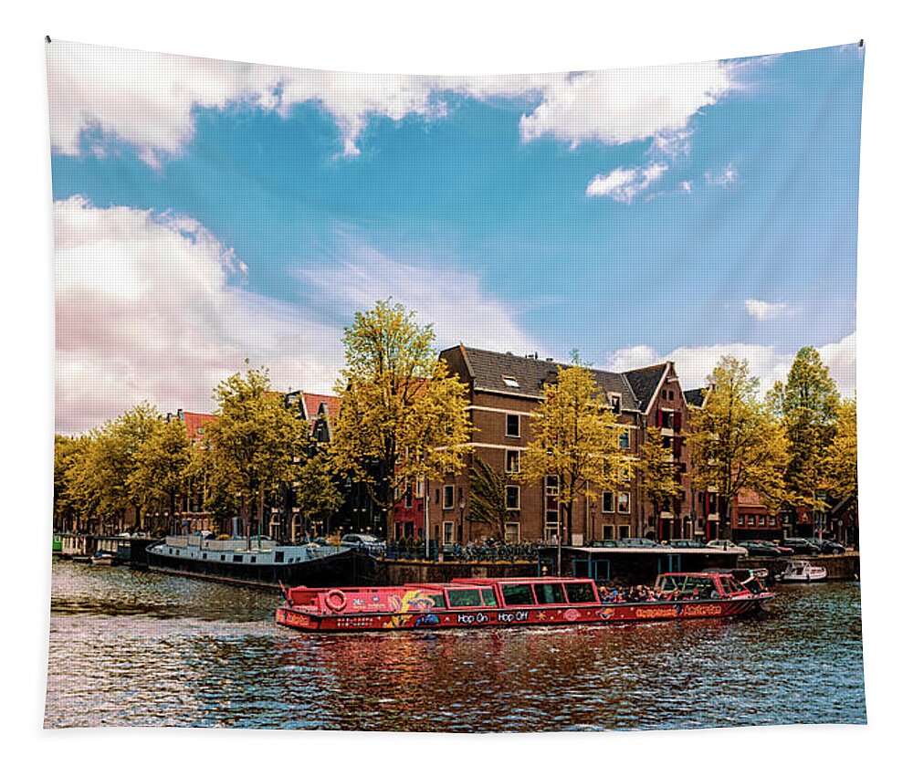 Amsterdm Tapestry featuring the photograph Amsterdam, Netherlands #1 by Nir Roitman