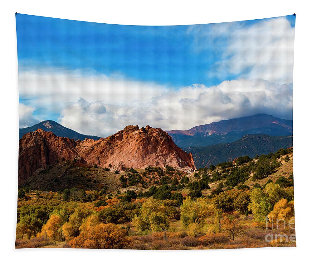 Aspen Tapestry featuring the photograph Autumn in Garden of the Gods #4 by Steven Krull