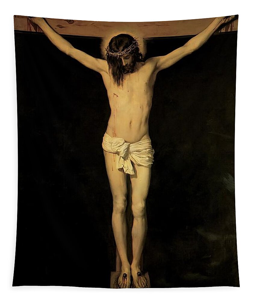 Diego Velazquez Tapestry featuring the painting Christ on the Cross #4 by Diego Velazquez