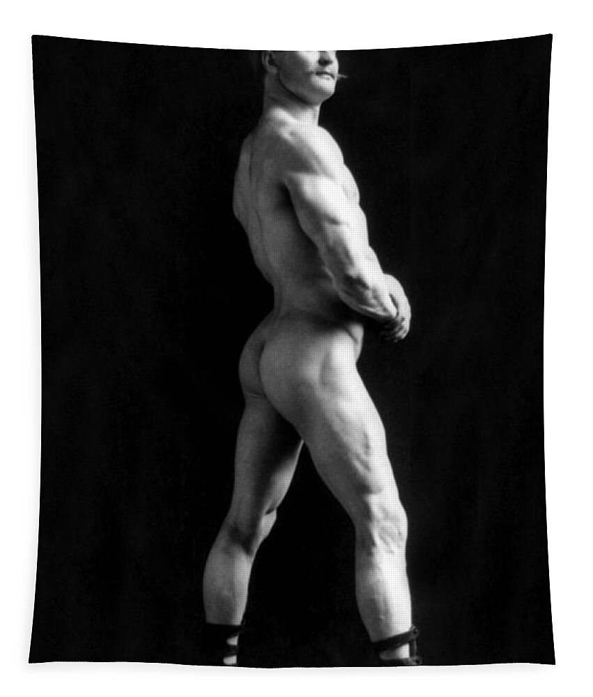 Erotica Tapestry featuring the photograph Eugen Sandow, Father Of Modern #4 by Science Source
