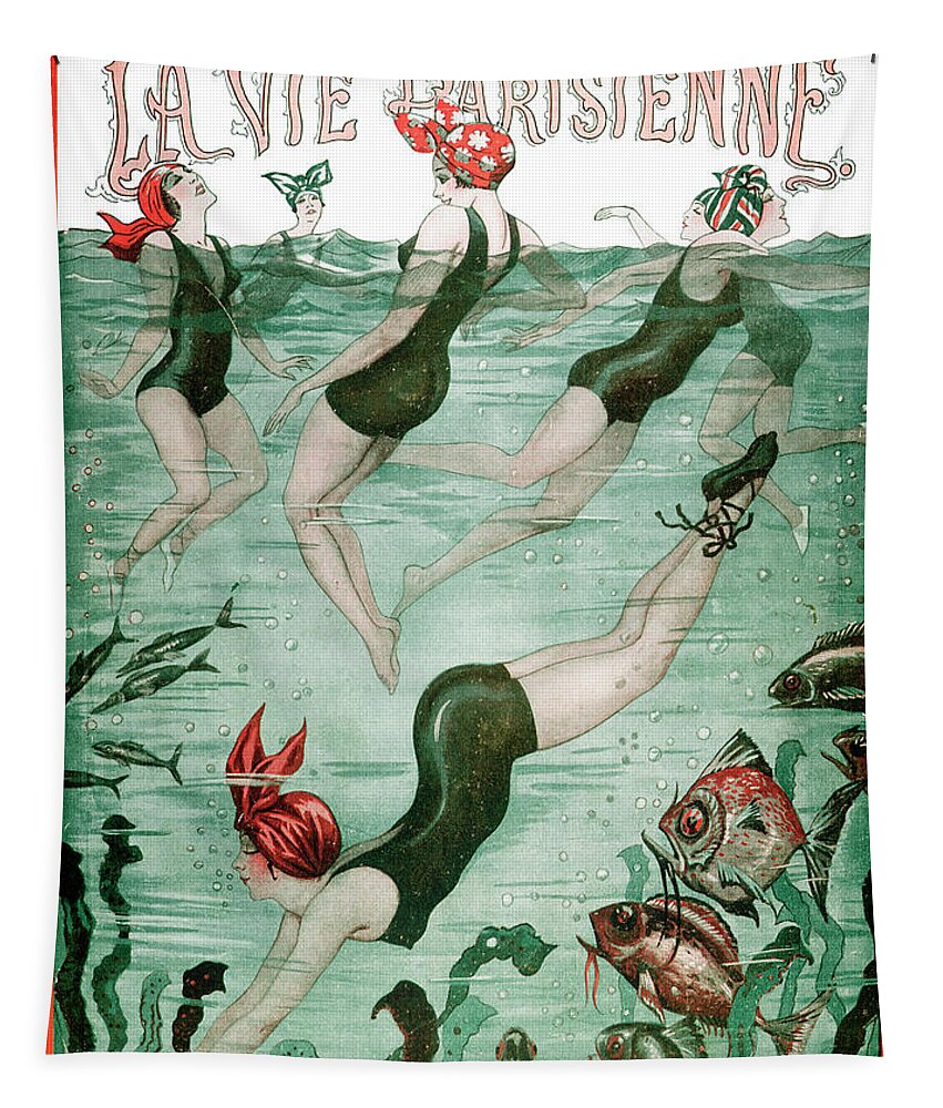 1921 Tapestry featuring the drawing French Magazine Cover #2 by Granger