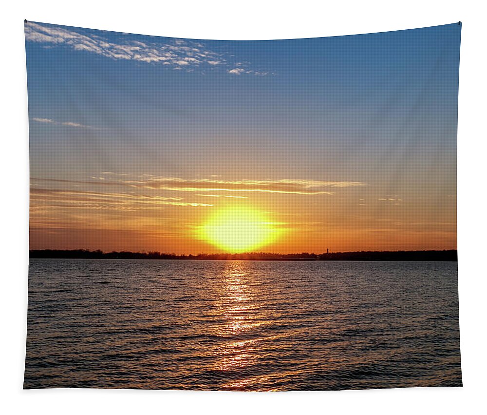 Cloudy Tapestry featuring the photograph Lake Sunset #5 by Doug Long