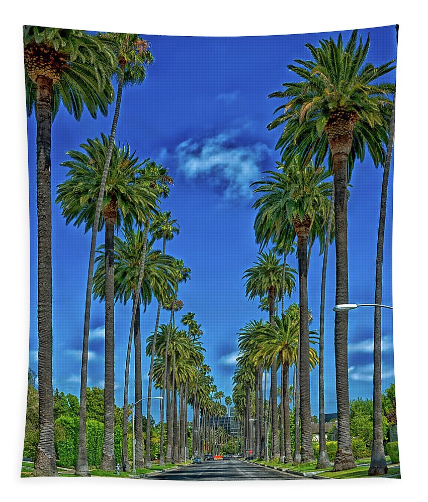 Beverly Hills Tapestry featuring the photograph Palms Of Beverly Hills #5 by Mountain Dreams