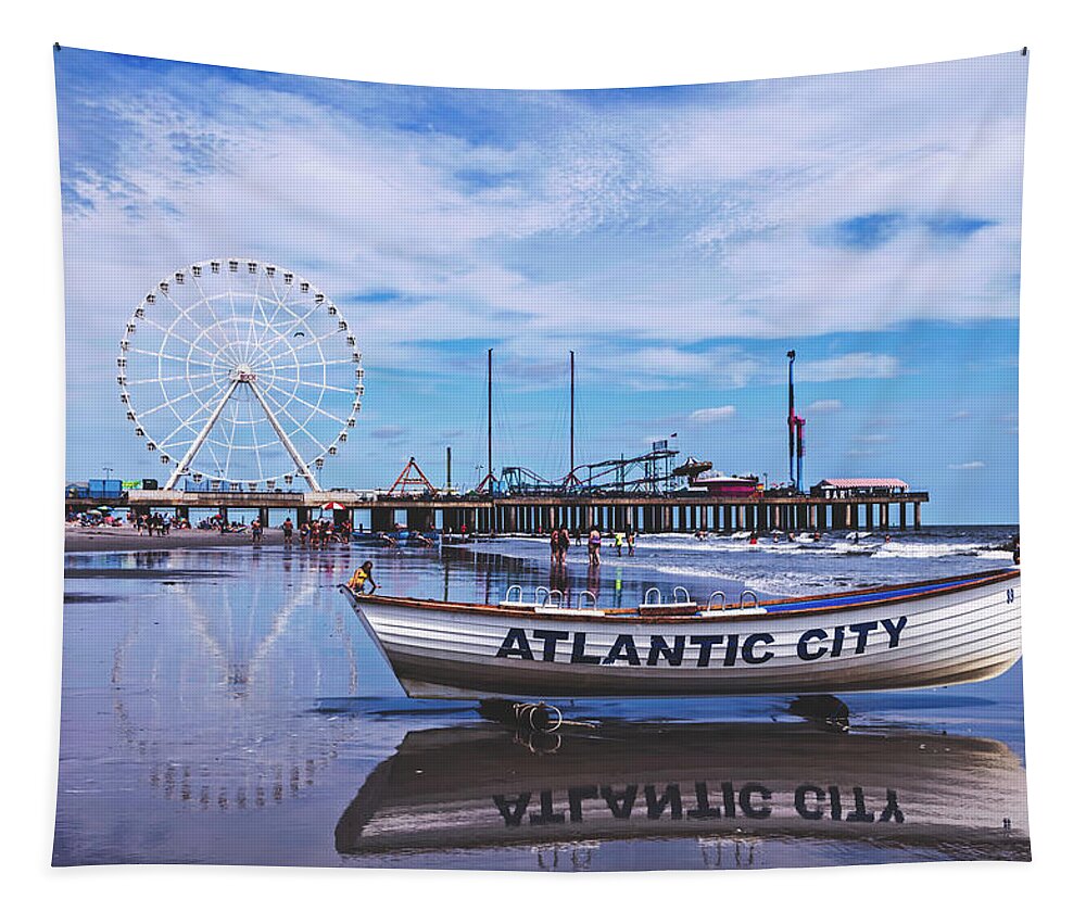 Lifeboat Tapestry featuring the photograph Atlantic City #7 by Mountain Dreams