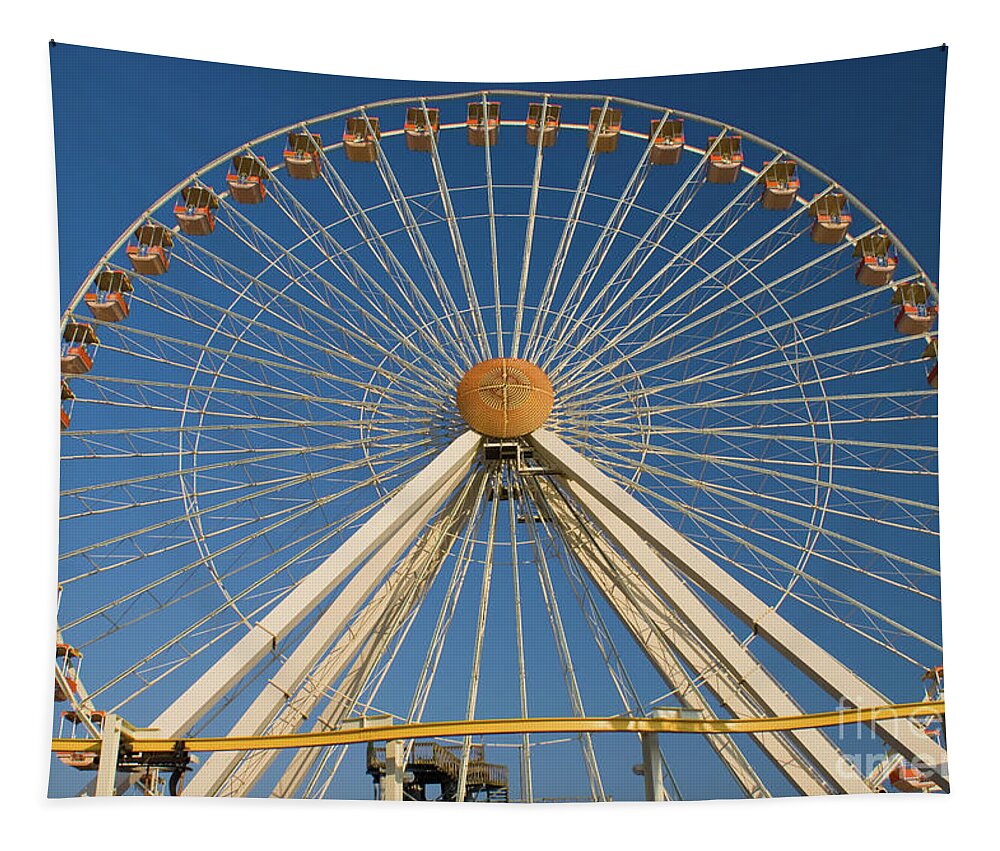 Fun Tapestry featuring the photograph Ferris Wheel #6 by Anthony Totah