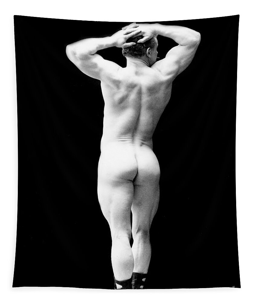 Erotica Tapestry featuring the photograph Eugen Sandow, Father Of Modern #8 by Science Source