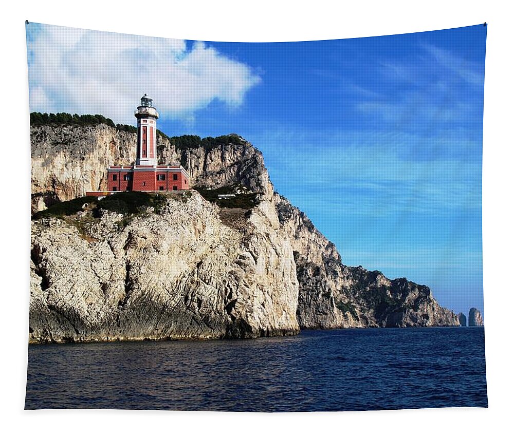 Amalfi Coast Tapestry featuring the photograph Capri #12 by Donn Ingemie
