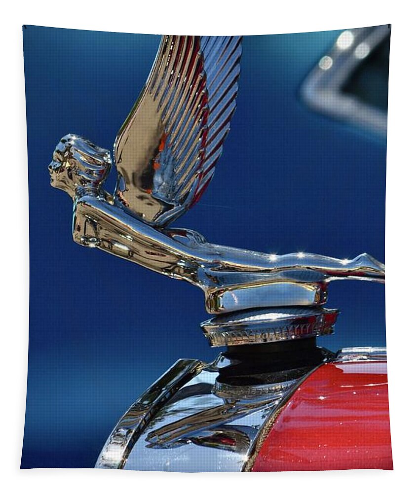  Tapestry featuring the photograph Hood Ornament #9 by Dean Ferreira