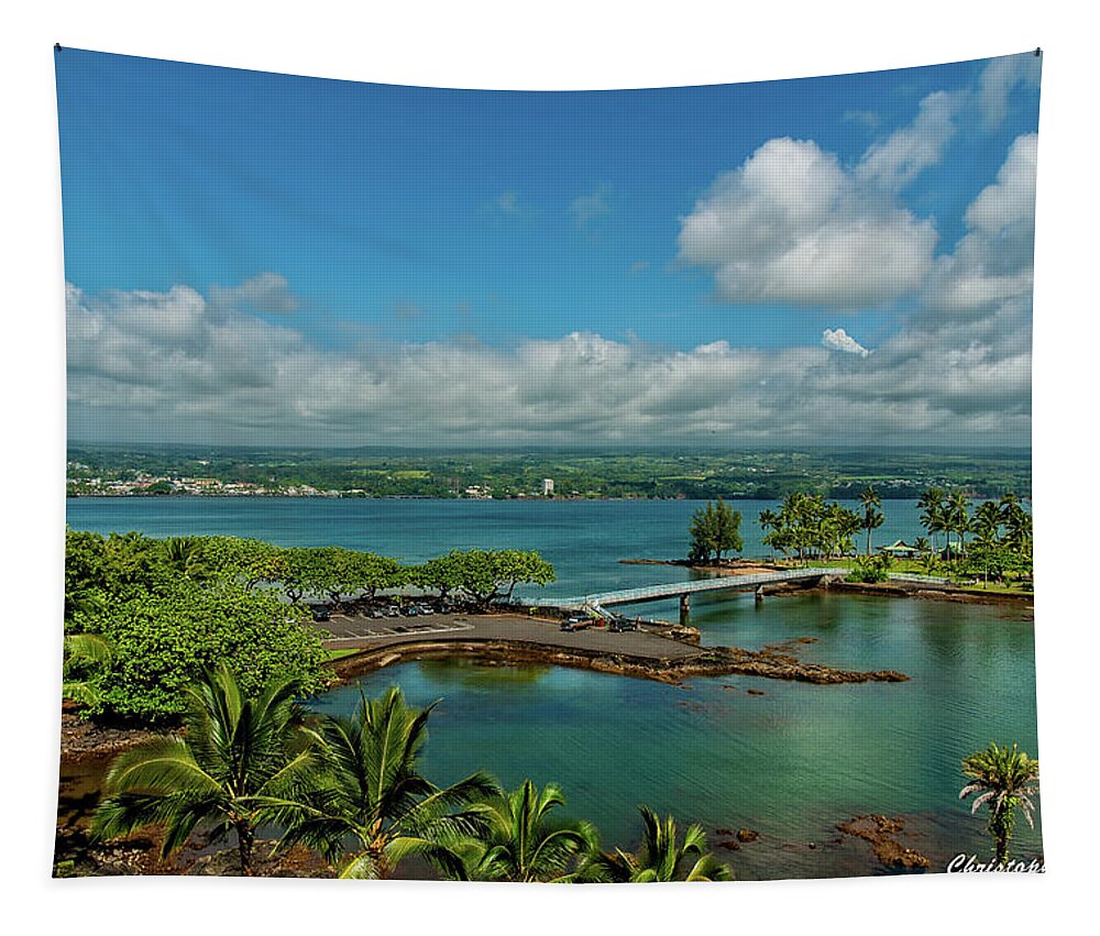 Christopher Holmes Photography Tapestry featuring the photograph A Beautiful Day Over Hilo Bay by Christopher Holmes