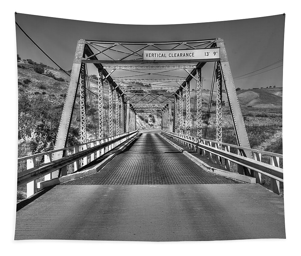 Bradley Tapestry featuring the photograph A Bridge In Bradley by Richard J Cassato