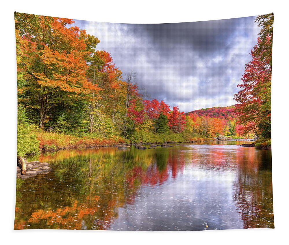 Landscapes Tapestry featuring the photograph A Cloudy Autumn Day by David Patterson