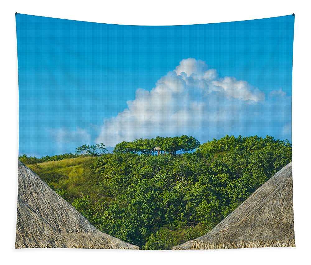 Boar Bora Tapestry featuring the photograph A Collection Of Triangles In Bora Bora by Gary Slawsky