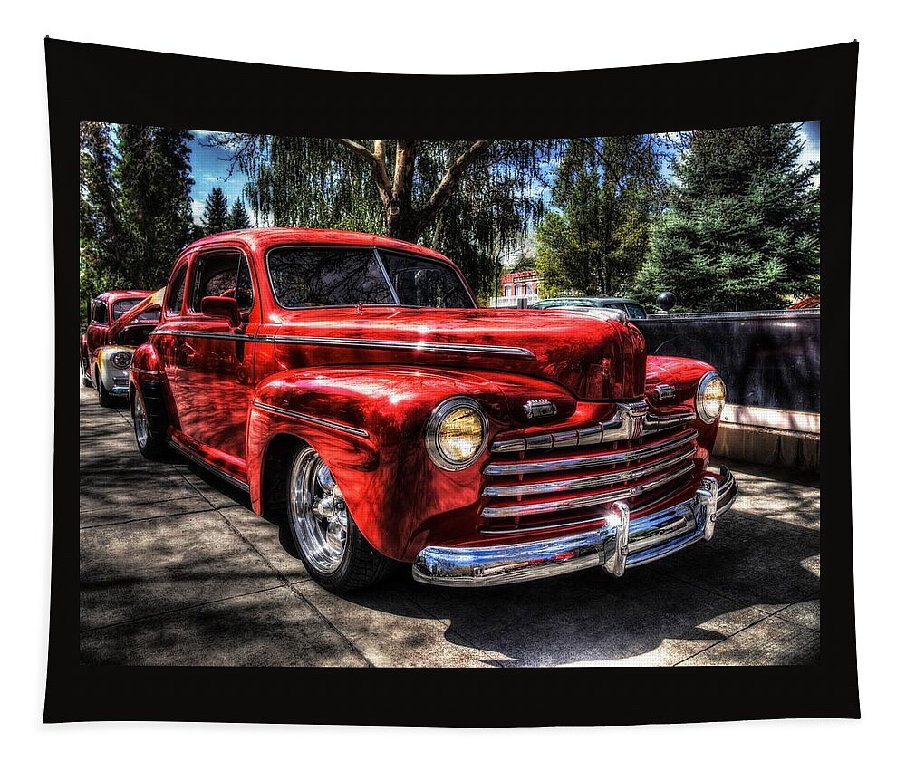 46 Ford Tapestry featuring the photograph A Cool 46 Ford Coupe by Thom Zehrfeld