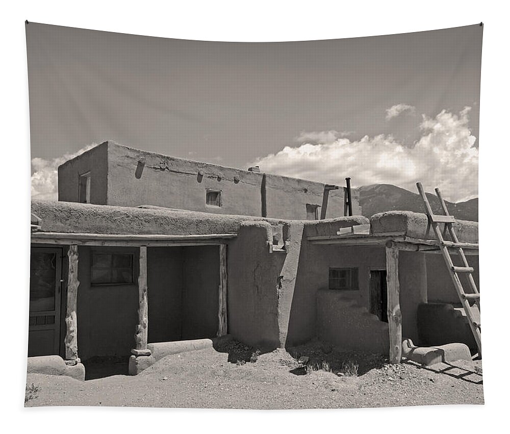 Taos Tapestry featuring the photograph A Dwelling by Gordon Beck