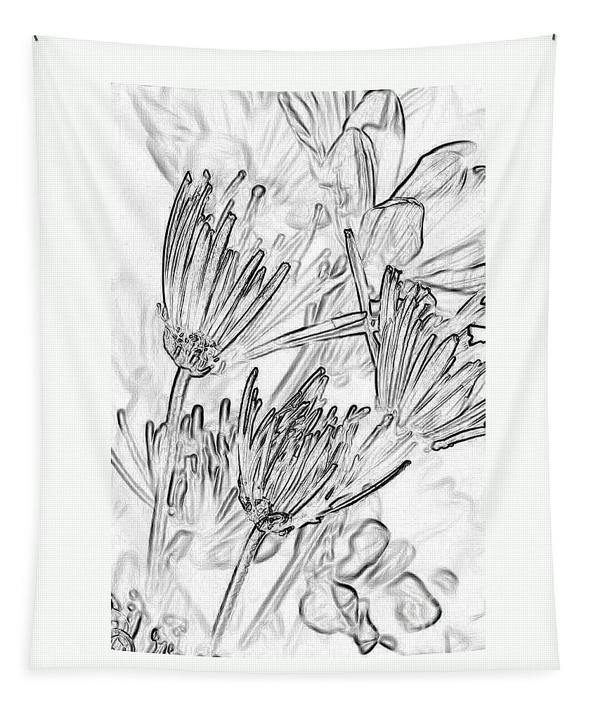 Flowers Tapestry featuring the photograph A Flower Sketch by Julie Lueders 