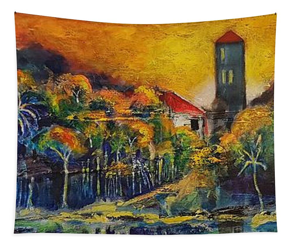 Perth Tapestry featuring the painting A golden day by Jeremy Holton