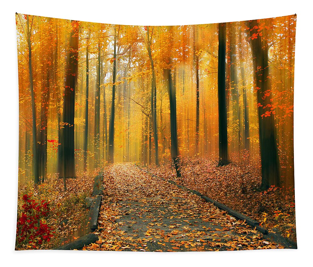 Autumn Tapestry featuring the photograph A Golden Passage by Jessica Jenney