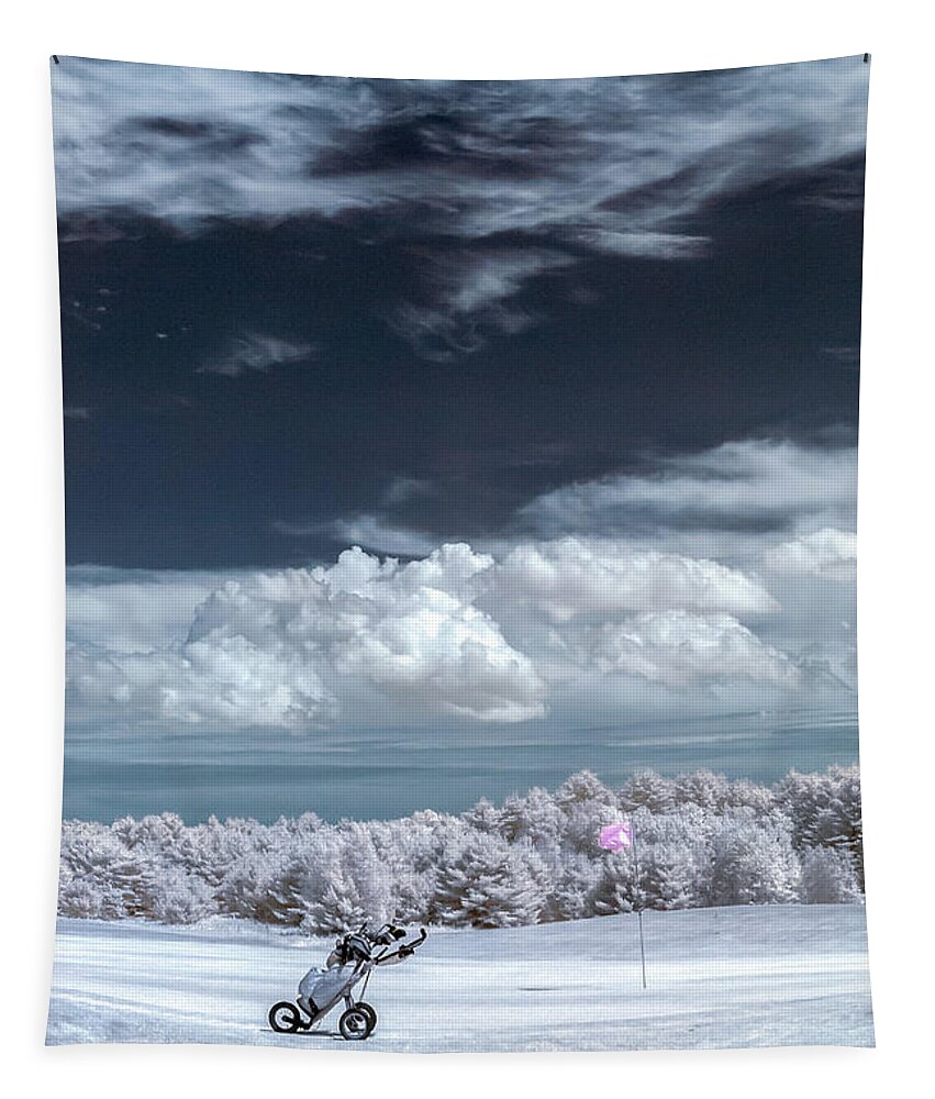 Ir Photography Tapestry featuring the photograph A Golf Course In Infrared by Guy Whiteley