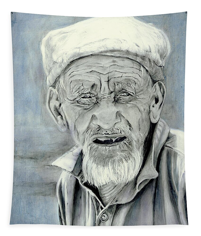 Figurative Art Tapestry featuring the painting A Life Time by Portraits By NC