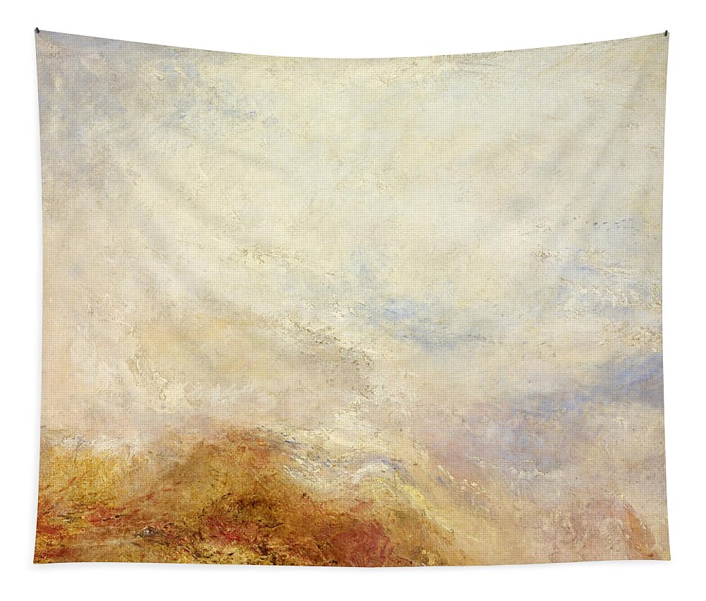 William Turner Tapestry featuring the painting A Mountain Scene by William Turner