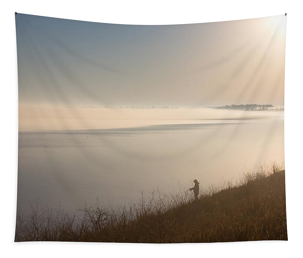 Fishing Tapestry featuring the photograph A Perfect Morning by Penny Meyers