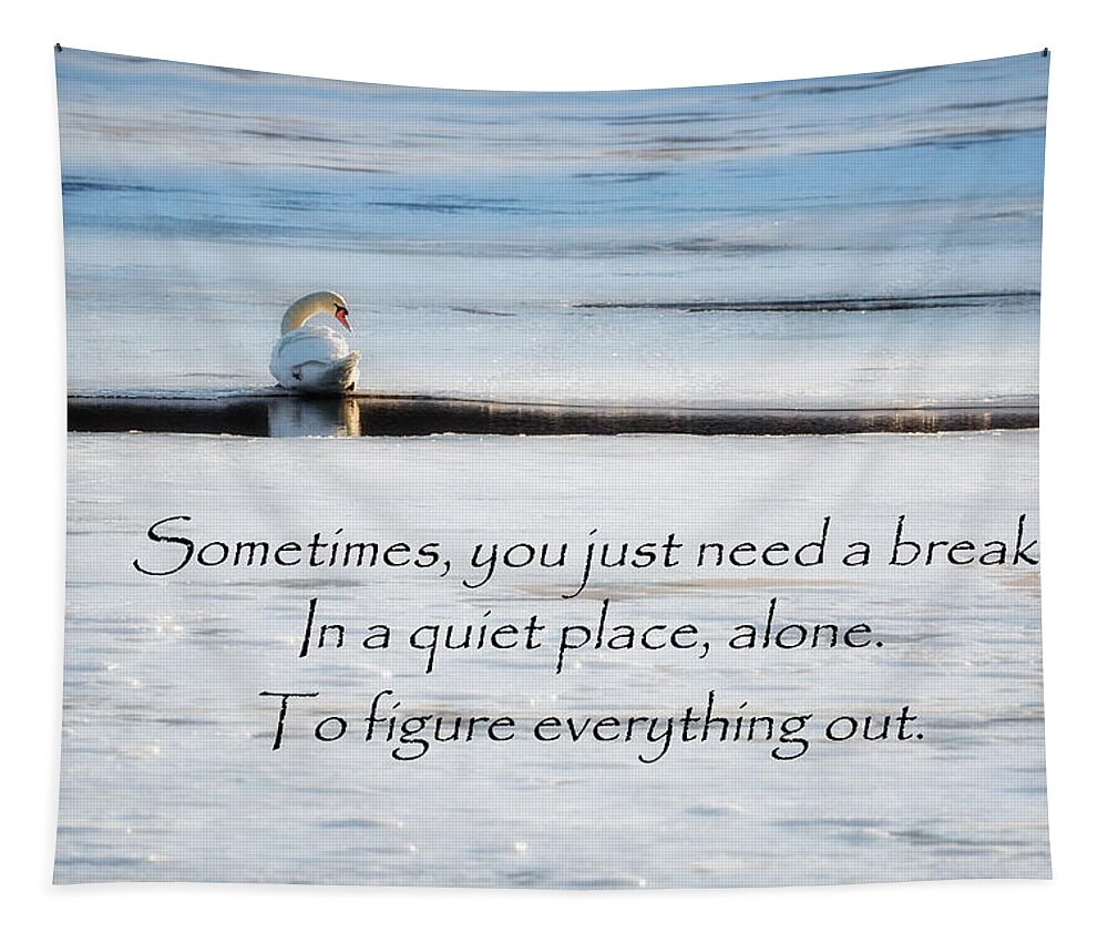 Motivational Tapestry featuring the photograph A Quiet Place Alone by Bill Wakeley