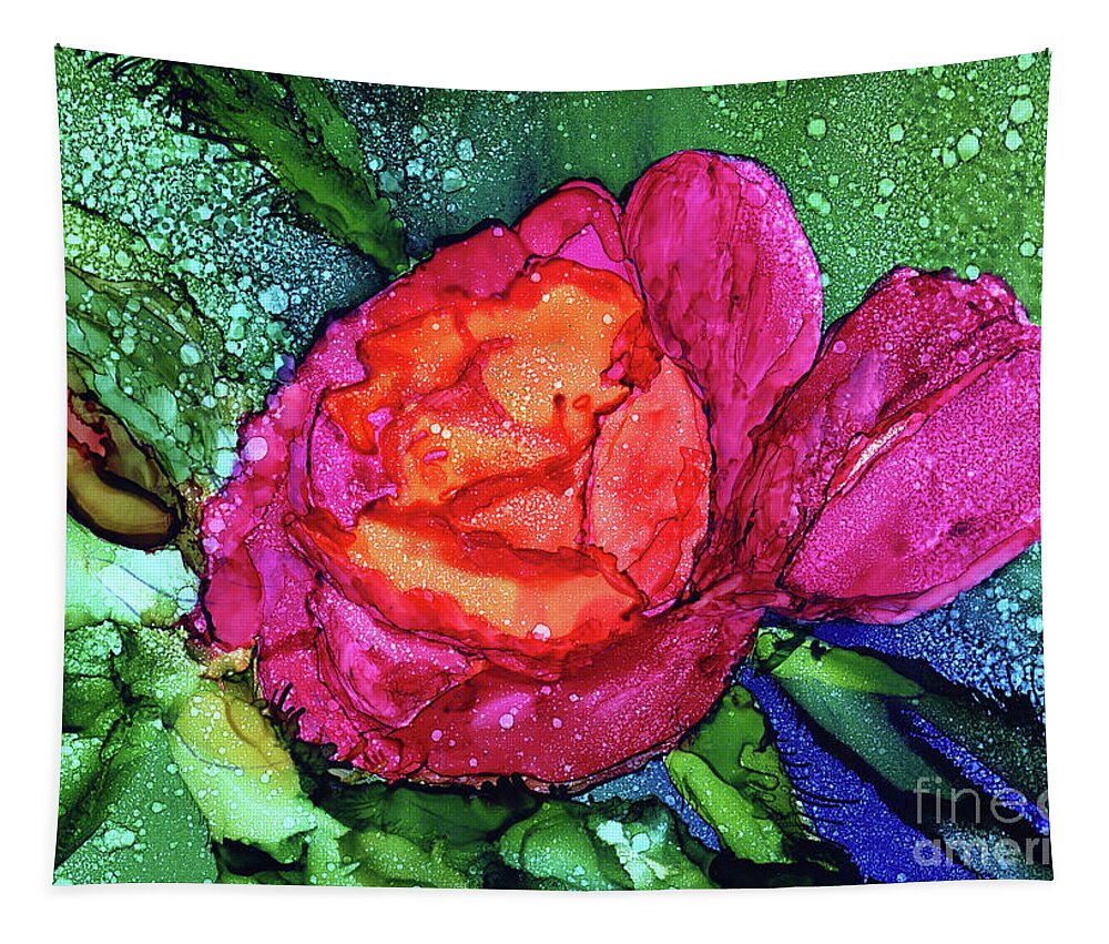 Rose Tapestry featuring the photograph A Rose For Valentine's Day by Eunice Warfel
