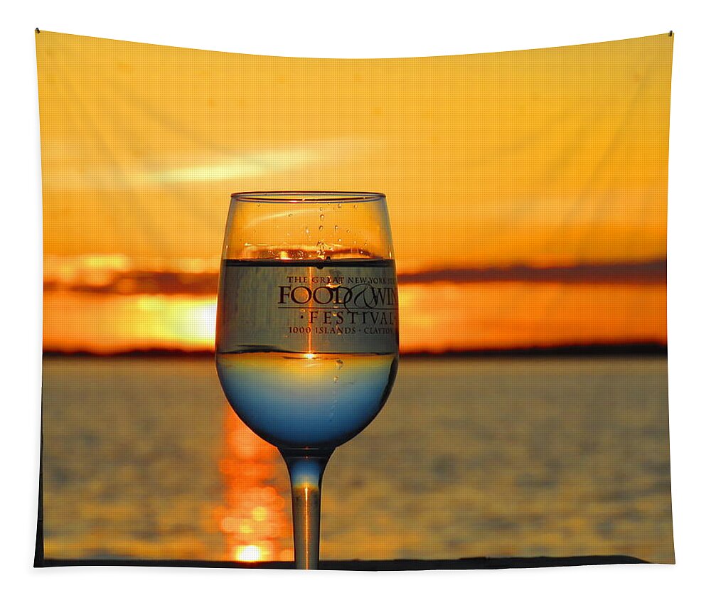 Thousand Islands Tapestry featuring the photograph A Thousand Island Sunset by Dennis McCarthy