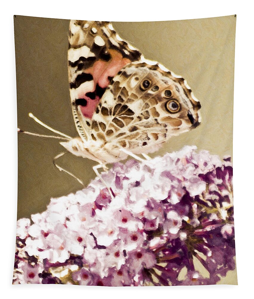 Butterfly Tapestry featuring the photograph A Visit From Pat by Trish Tritz